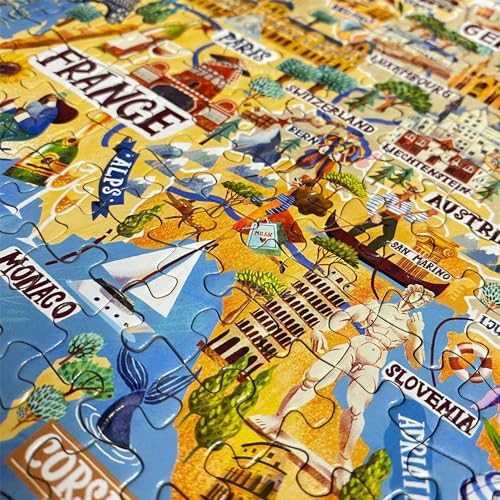 Jigsaw Puzzles for Adults 1000 Piece Map of Europe Puzzle - European Jigsaw 1000 Piece Jigsaw Puzzles for Adults and Kids - Geography Gifts by bopster - Image 4