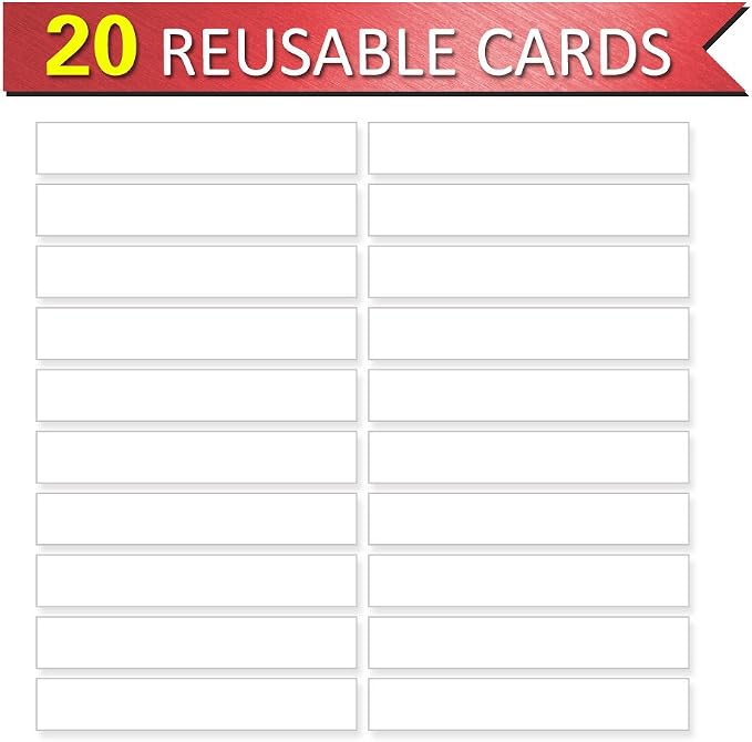 Blue Tabletop Desktop Pocket Chart with Bonus 20X Dry Erase Cards. Double Sided and Self-Standing (13” X 12”) - Image 4