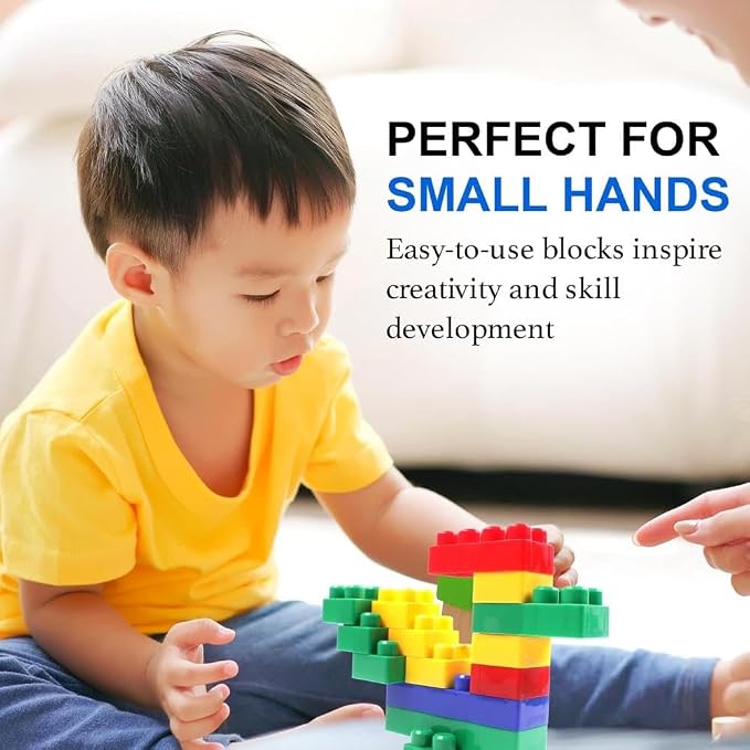 Dimple 600 Piece Large Building Blocks for Toddlers, Kids Interlocking Toys - Image 7
