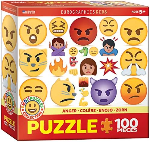 EuroGraphics Anger Emoji (100 Piece) Puzzle, Multi by EuroGraphics