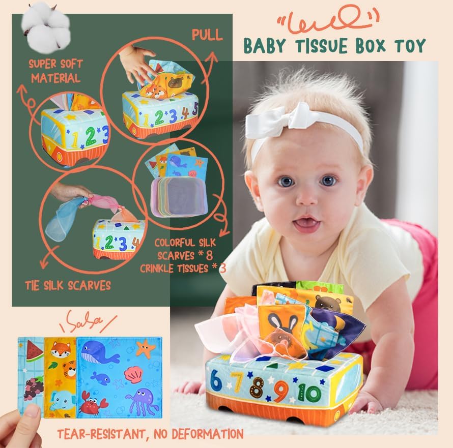Baby Toys 6-12 Months, 6 in 1 Montessori Toys for 6-12 Months - Image 4