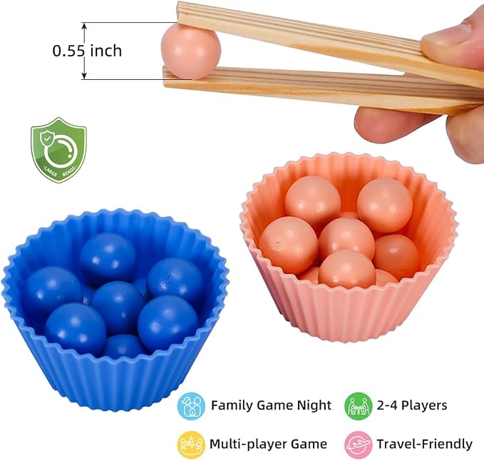Offelec Fine Motor Games, Color Sorting Toys for Little Hands, Special Education Stacking Toy - Image 5