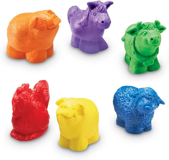 Learning Resources Jumbo Farm Counters - 30 Pieces, Ages 18+ months Toddler Learning Toys, Preschool Toys, Farm Animals for Kids - Image 9