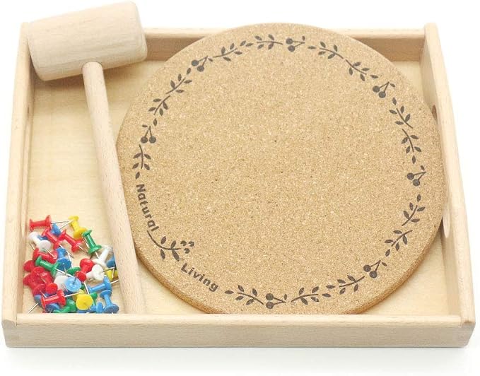 DANNI Gudong Montessori Practical Life Material Hammer and Nails Set with Wooden Tray Montessori Educational Wooden Toys for Children (1) - Image 2