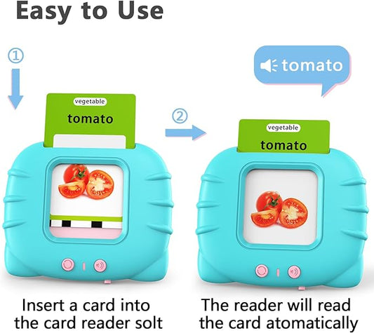 Lapare Talking Flash Cards Toys for Toddlers 2 3 4 5 6, Learn ABC Letters, Numbers 0-100,Phrases,Objects, Adjectives, and More Dolch Sight Words, 280 Cards with 560 Words/Phrases