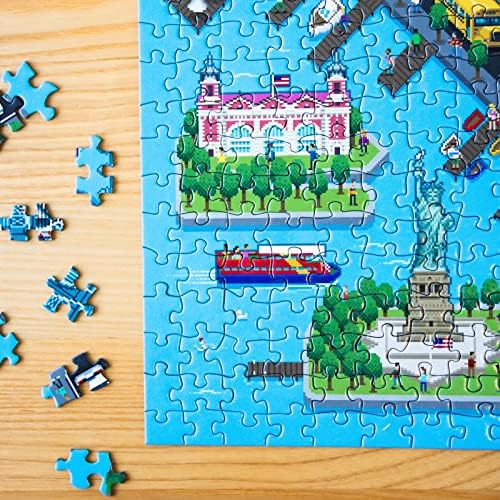 1000 Piece Puzzle - 8-bit Retro Gaming Style New York City Jigsaw Puzzles 1000 Pieces for Adults Made with 100% Recycled Cardboard - Puzzles for Adults Level 3 by bopster - Image 3