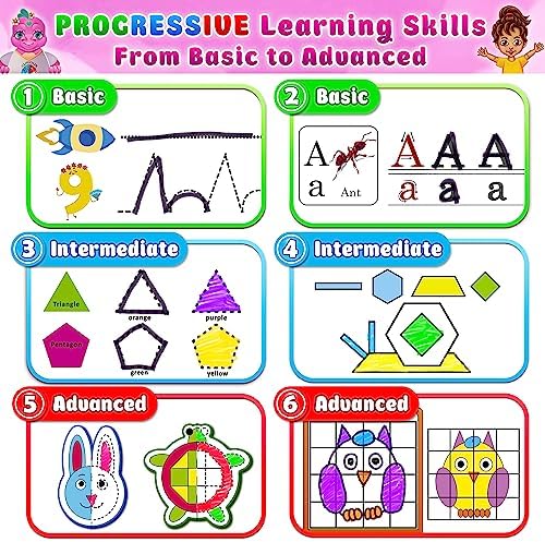 Curious 2 Learn Montessori Busy Book for Toddlers Ages 3–5 — PRE-Installed Velcro, 28 Activities, 165+ Pieces, Travel Bag & 8 Markers — Screen-Free Preschool Learning Toy, Boys & Girls - Image 6