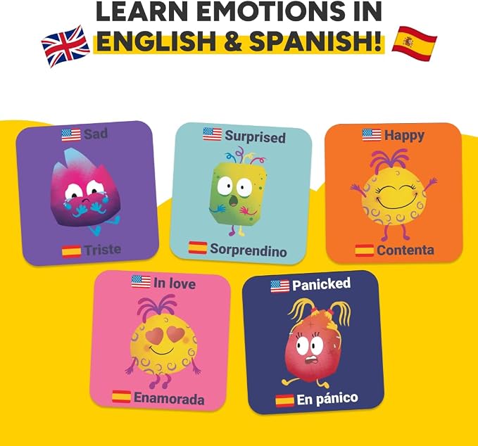 Kidrox Emotions Matching Game – Bilingual Memory Card Game in English & Spanish for Kids Ages 3+ | Learn & Mimic Emotions with Kidrox Squad | Premium Magnetic Box | 40 Tiles - Image 3