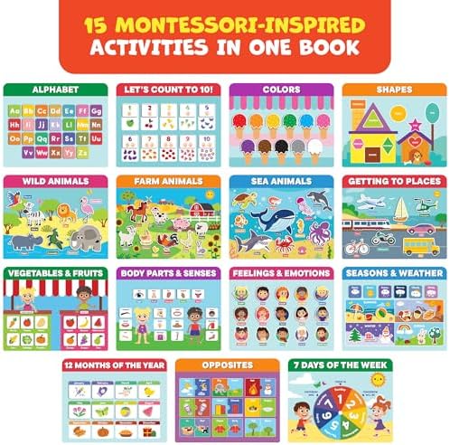 Preschool Busy Book for Toddlers 3-5, Educational Montessori Activity Toy - Image 2