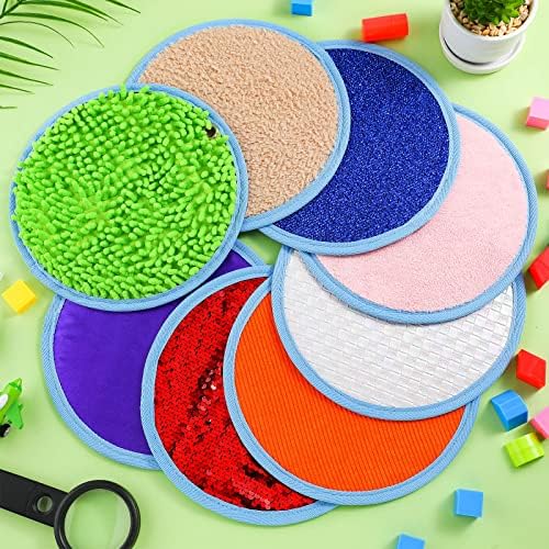 Boao 8 Set Mini Sensory Mats for Autism Kids Sensory Floor Tiles, Round - Image 6
