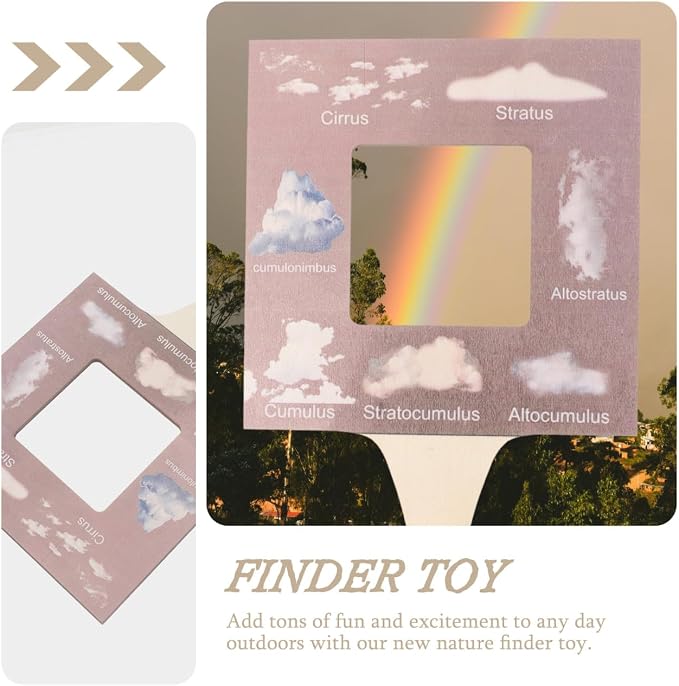 COHEALI Nature Guide Finder Viewer Outdoor Identification Guide Tool for Cloud Identification and Nature Photography Double-Sided Frame for Kids Exploration - Image 3