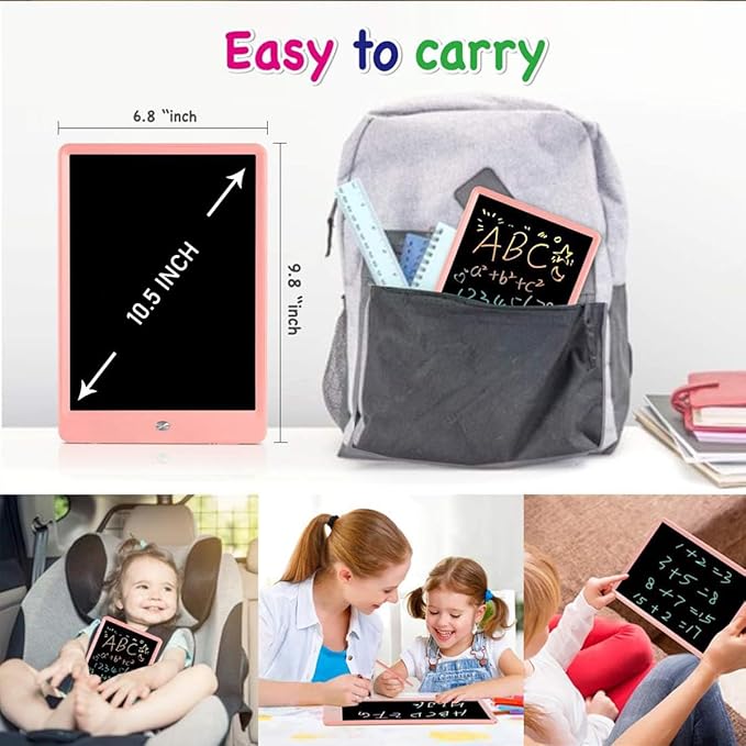 LCD Writing Tablet for Kids, 10.5 Inch Colorful Electronic Board Drawing Pad for Kids, Electronic Erasable Drawing Tablet for Boys Girls Gifts for Toddler Educational Travel Birthday