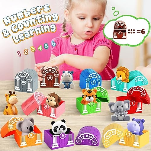 Toddler Toy for 1 2 3+ Years Old,Learning Toy for Toddlers with Animal Toys - Image 6