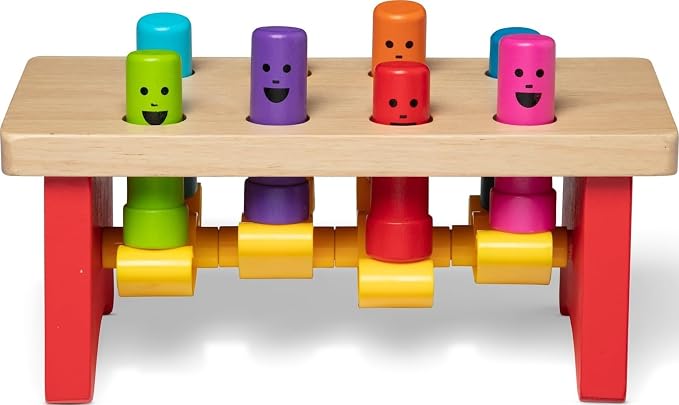 MeMelissa & Doug Deluxe Pounding Bench Wooden Preschool Learning Toy with Mallet Classic Wooden Toddler Toys for Ages 2+Lissa & Doug Deluxe Pounding Bench Wooden Preschool Learning Toy with Mallet by Unknown