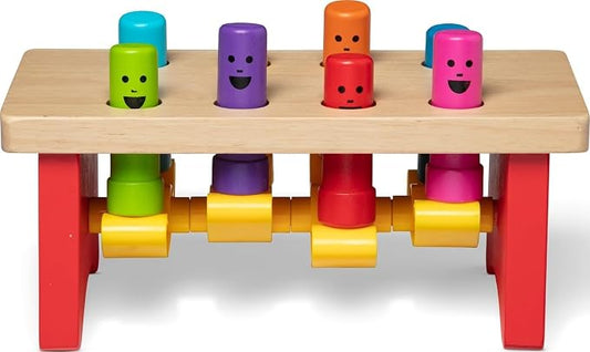 MeMelissa & Doug Deluxe Pounding Bench Wooden Preschool Learning Toy with Mallet Classic Wooden Toddler Toys for Ages 2+Lissa & Doug Deluxe Pounding Bench Wooden Preschool Learning Toy with Mallet by Unknown