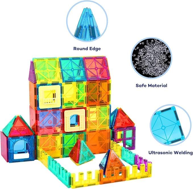 Anbalulu Magnetic Building Tiles,Magnetic Toys for Boys and Girls - Image 4