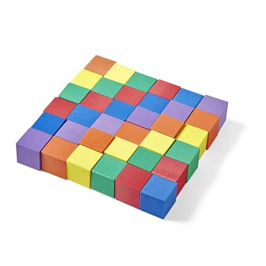 hand2mind Foam Blocks, Counting Cubes for Kids Math, 1 Inch Blocks for Preschool Crafts, Early Math Manipulatives for Preschool, Classroom Supplies for Teachers Elementary (Pack of 100) - Image 5
