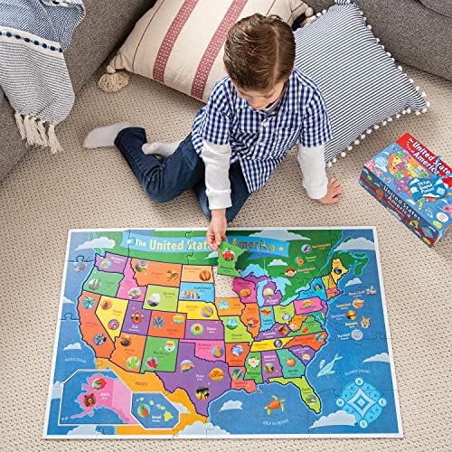 Peaceable Kingdom Jumbo USA Floor Puzzle 54 Pieces - Image 2