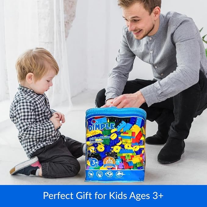 Dimple 600 Piece Large Building Blocks for Toddlers, Kids Interlocking Toys - Image 6