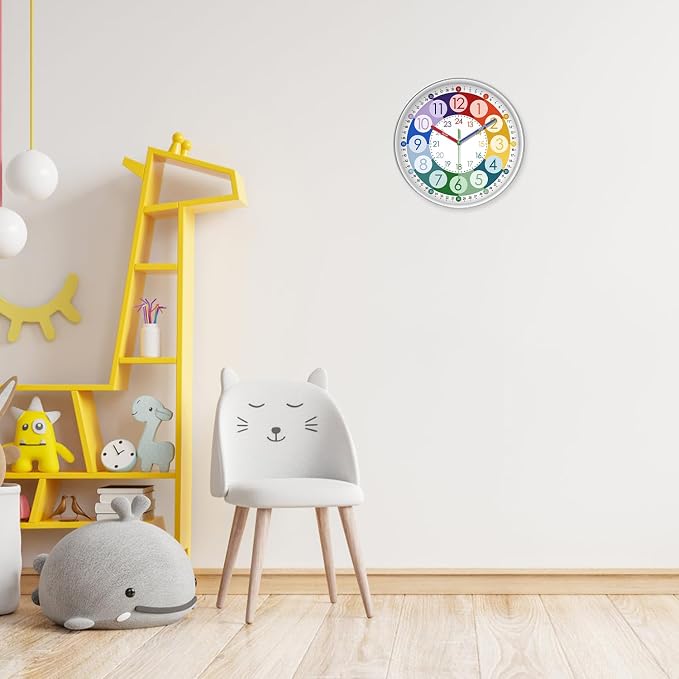 XFM Large Colorful Kid Wall Clock 16 Inch - Image 5