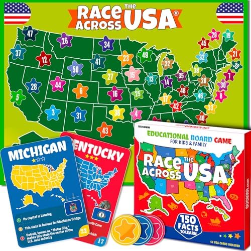 Board Games for Kids 8-12 - Educational Geography Games for Kids And Family by QUOKKA