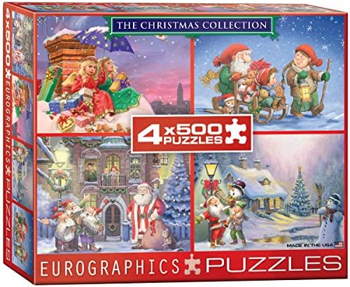 EuroGraphics The Christmas Collection Puzzles (4-Pack/500-Piece) by EuroGraphics