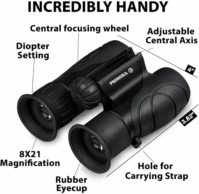 Binoculars for Kids – Perfect Toy for Little Boys and Girls – Extensive Set Incl. Magnifying Glass & Compass – Powerful Magnification 8X21 – 3 to 12 Year Old Kids for Toddler - Image 5
