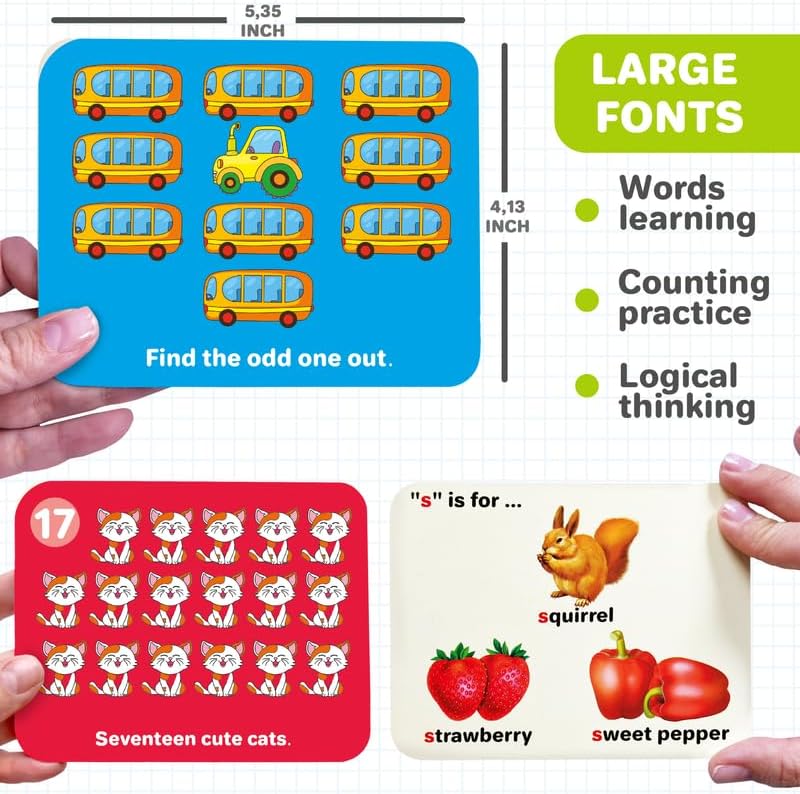 ABC Learning Flash Cards for Toddlers 1-3 - Flash Cards for Kids Ages 4-8 - Image 3