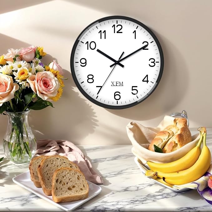 XFM 8 Inch Modern Small Wall Clocks Battery Operated - Image 5