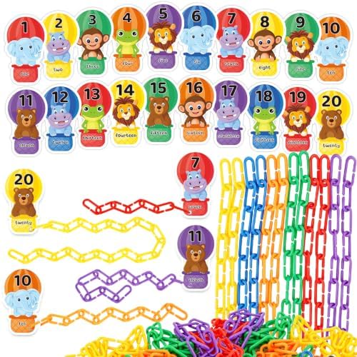Fine Motor Skills Toys Plastic Chain Links Counting Games for Kids by Unknown