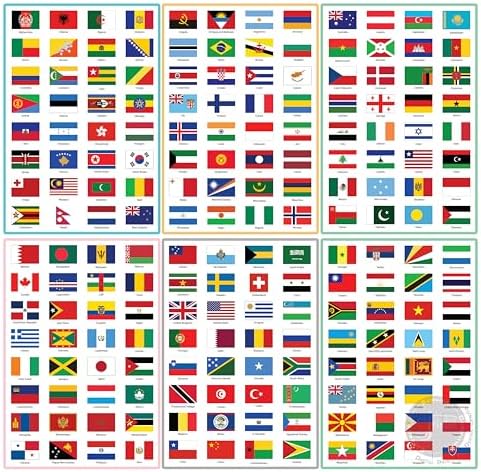 SJPRINTER Blank Passport Notebook | Pretend Passports | School Projects, Party favors, airplane toy, travel journal, geography, classroom social study (1Passport with 1SetFlags) - Image 4