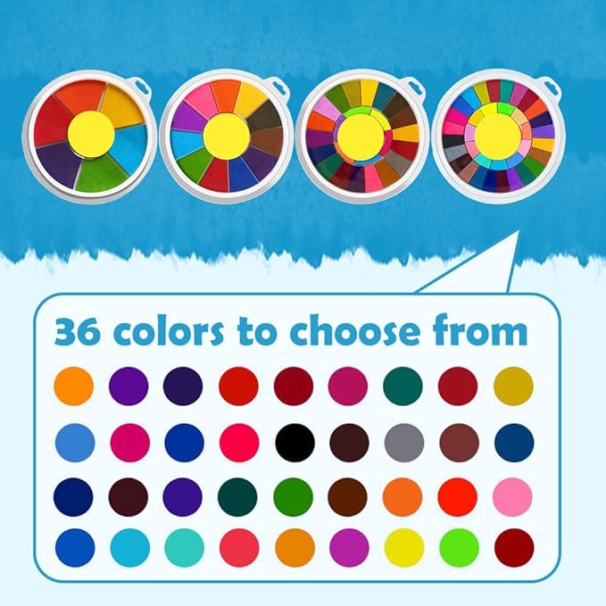 Funny Finger Painting Kit, 2026 New Kids Washable Finger Paint Set with Book for Toddlers Finger Drawing Toys, Colorful Art Painting Supplies DIY Crafts Painting Early Learning Gifts (36 Color)