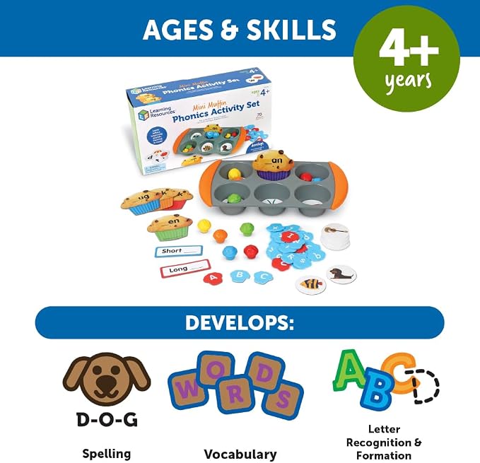 Learning Resources Mini Muffin Phonics Activity Set - Image 5