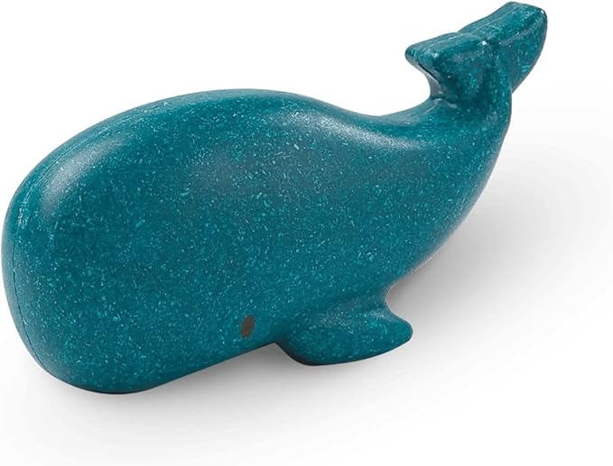 PlanToys® Whale Wooden Montessori Imaginative and Creative Play Toy | Language Development, Social Interaction and Early Coordination Activity | Eco Friendly Animal Figurine for Meaningful Play