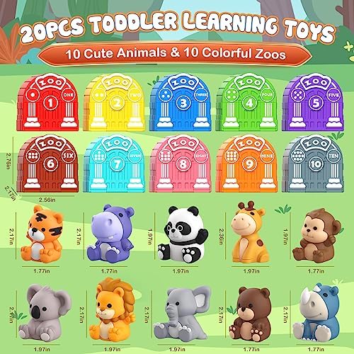 Toddler Toy for 1 2 3+ Years Old,Learning Toy for Toddlers with Animal Toys - Image 3