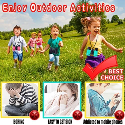 Kids Binoculars Ages 3-12 with Compass & Whistle - Image 3