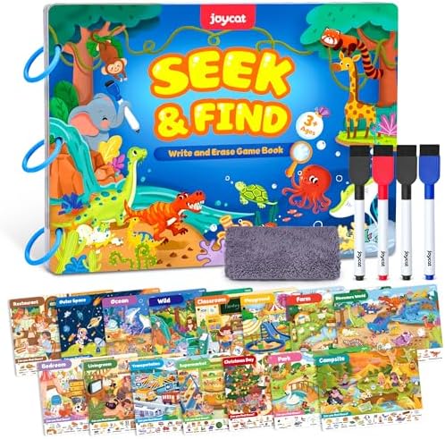 JoyCat Seek & Find Game Books - Preschool Learning Activity for 3-8 by JOYCAT