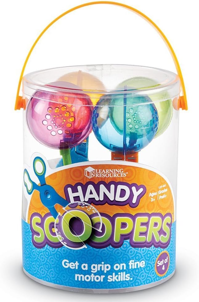 Learning Resources Handy Scoopers - Sensory Bin Sand Toys, Fine Motor, Montessori Kids, Plastic Tweezers, Homeschool Preschool Supplies, Gifts for Boys and Girls - Image 3