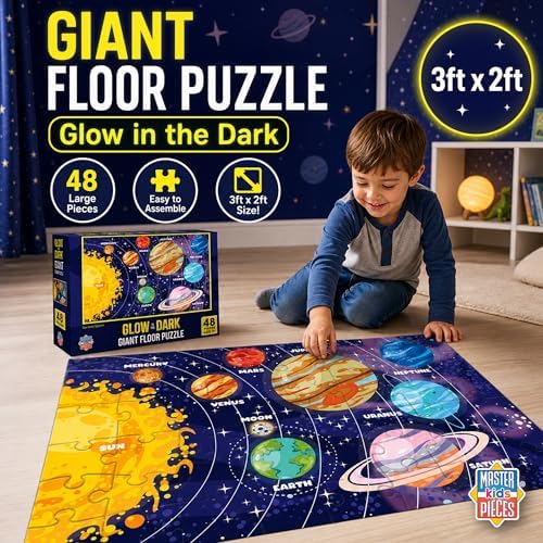 Glow in The Dark - Our Solar System 48 Piece Floor Puzzle - Image 5