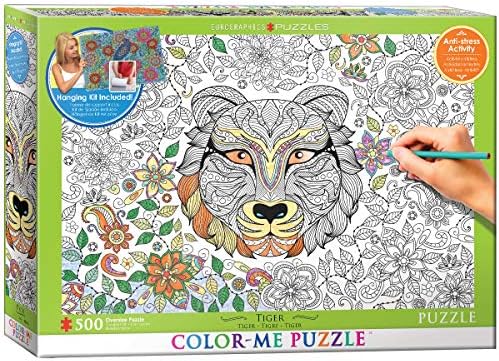 EuroGraphics Tiger Color Me Puzzle (500 Piece) by EuroGraphics