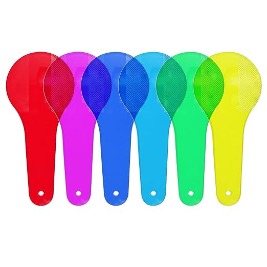 6 Pcs Transparent Color Paddles for Color Mixing and Light Experiments by Unknown