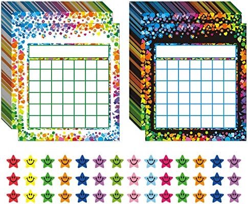 REGELETO 80 Pack Incentive Reward Chart for Classroom Home Behavior for Students with 2400 Pieces Star Stickers by REGELETO