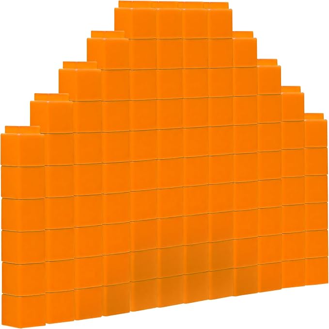 100 Pcs Orange Linking Cubes for Math Counting Cubes Manipulatives Plastic Counting Block Manipulative Classroom Learning Supplies for Educational Preschool Activities Boy Girl (Orange) by Unknown