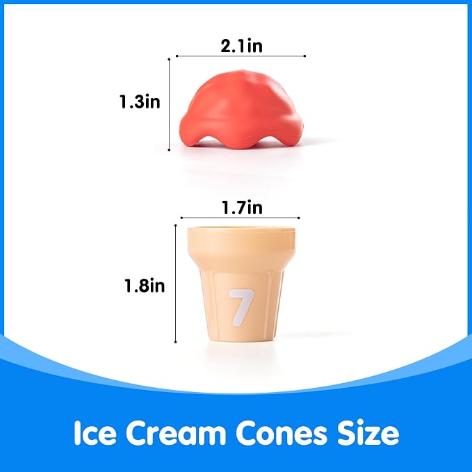 Ice Cream Counting Toy & Human Body X-Ray Set – Number Matching Cones and Anatomy Learning Cards for Kids STEM Education and Classroom Activities - Image 7