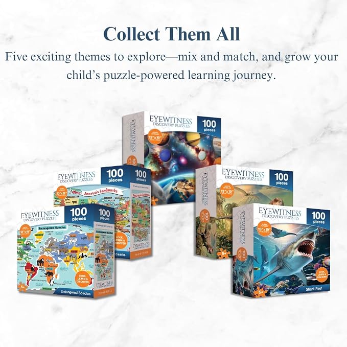 Eyewitness Discovery Puzzle American Landmarks, 100 Piece Jigsaw for Kids, Educational Learning Toy for Boys & Girls, Children Ages 5+ - Image 9