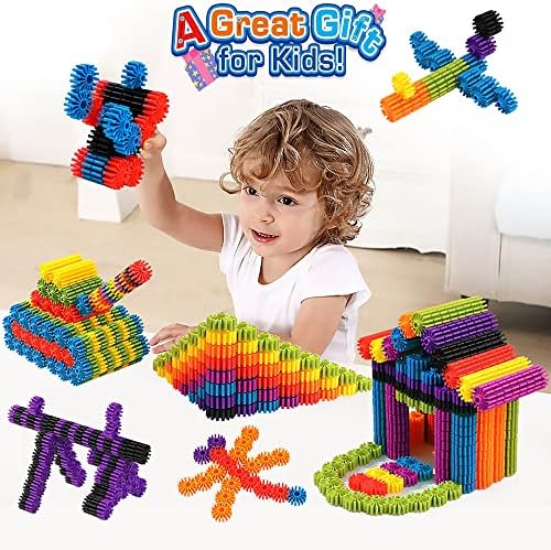 Gears Interlocking Learning Set, STEM Construction Toy Set - Building Kids Toys 180 Pcs - 10 Colors - Image 5