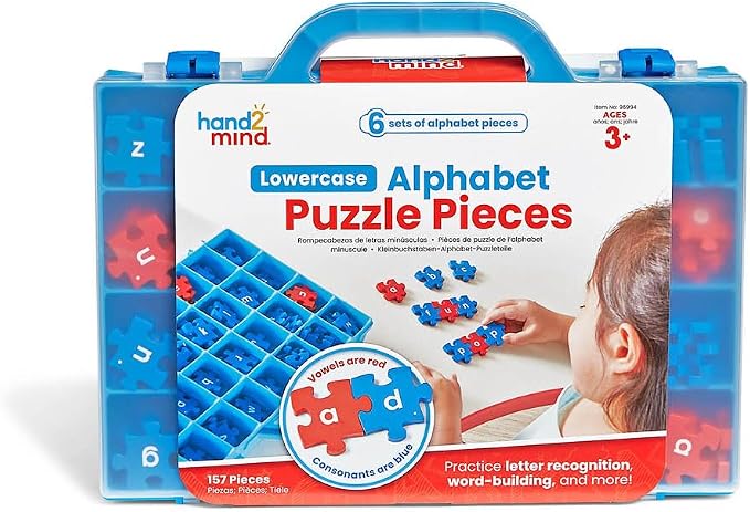 hand2mind Lowercase Alphabet Puzzle Pieces, Ages 3+ by hand2mind