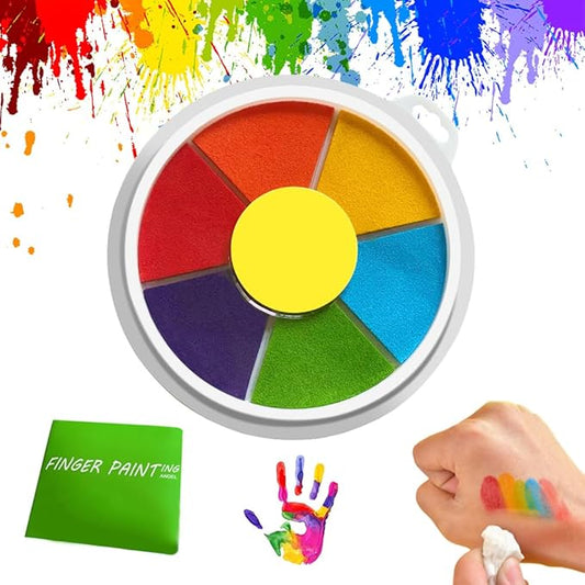Funny Finger Painting Kit, 2026 New Kids Washable Finger Paint Set with Book for Toddlers Finger Drawing Toys, Colorful Art Painting Supplies DIY Crafts Painting Early Learning Gifts (6 Color)