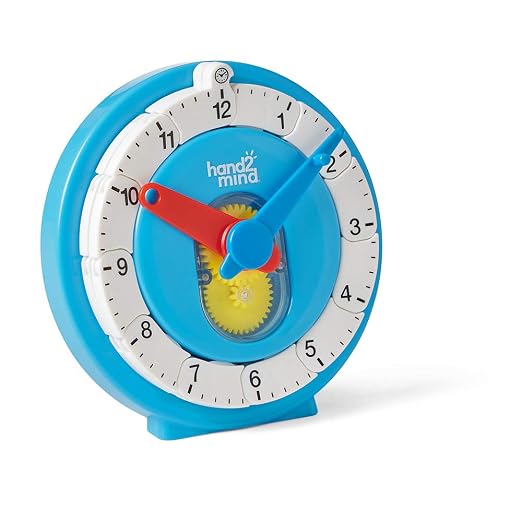 hand2mind Advanced NumberLine Clock, Learn to Tell Time, Analog Clock for Kids Learning, Number Line for Kids, Teaching to Tell Time, Math Manipulatives (Set of 1) - Image 8