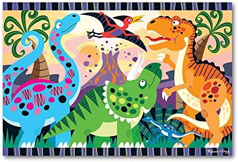 Melissa & Doug Dinosaur Dawn Jumbo Floor Puzzle (24 Pieces, 2 x 3 Feet), Jigsaw Puzzle for Preschoolers and Kids Ages 3+ - FSC Certified - Image 4